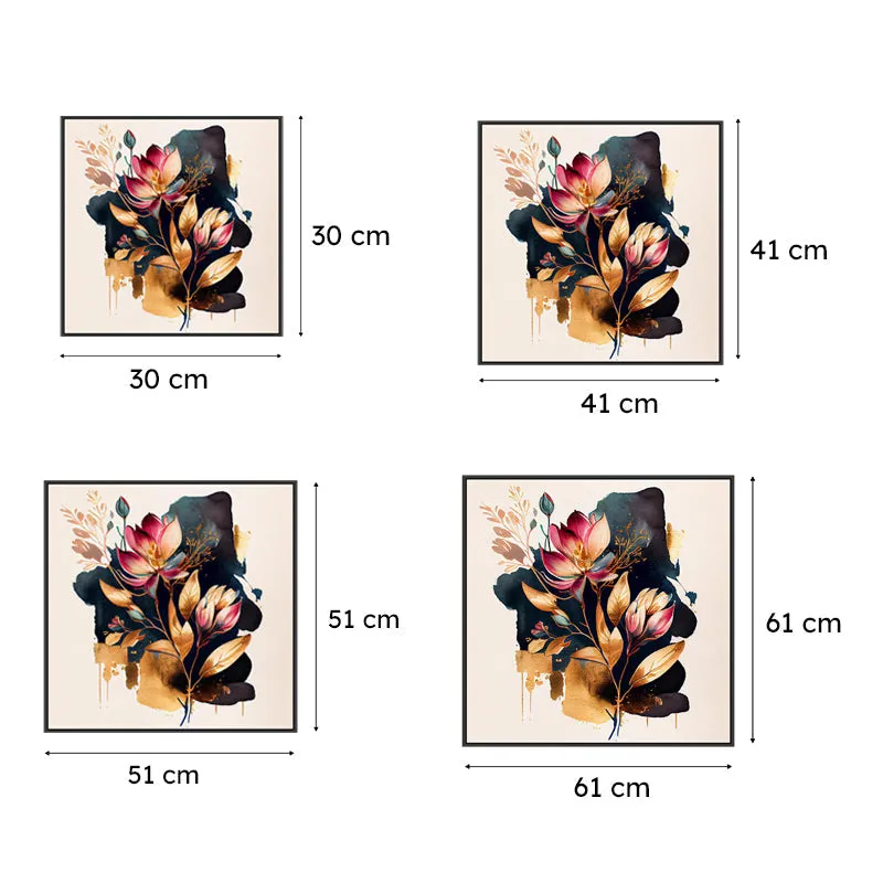 Abstract Flower Bunch Wall Painting media 6