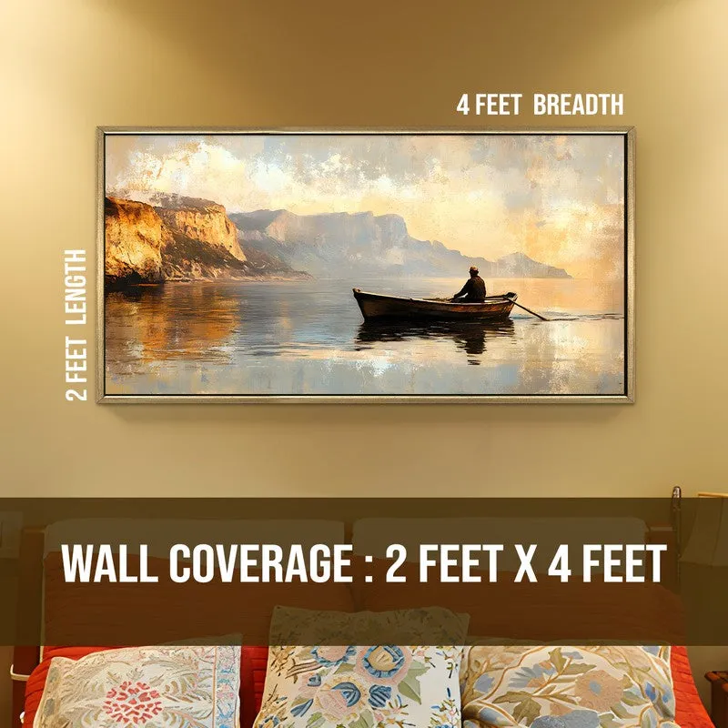Afloat Canvas Wall Painting With Frame media 8