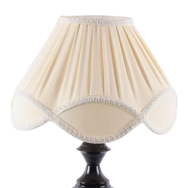 Flamelle Cotton Table Lamp With Iron Base - Ivory media 7