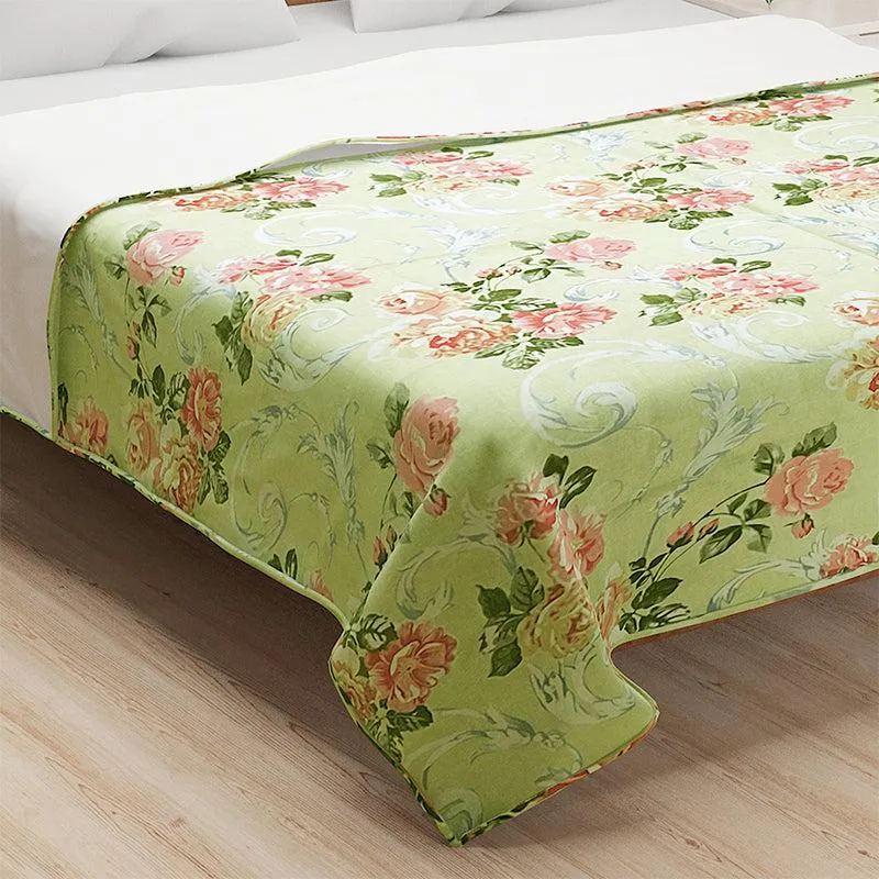 Swayam Margot Floral Cotton Dohar (Green) - 110 GSM media 4