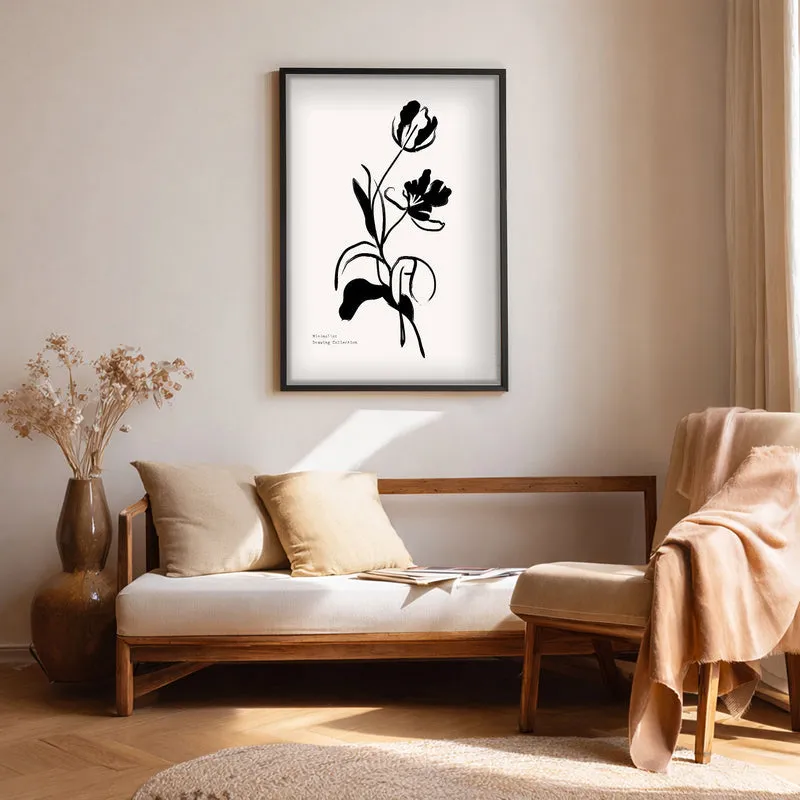Wildbloom Canvas Wall Painting With Black Frame media 1