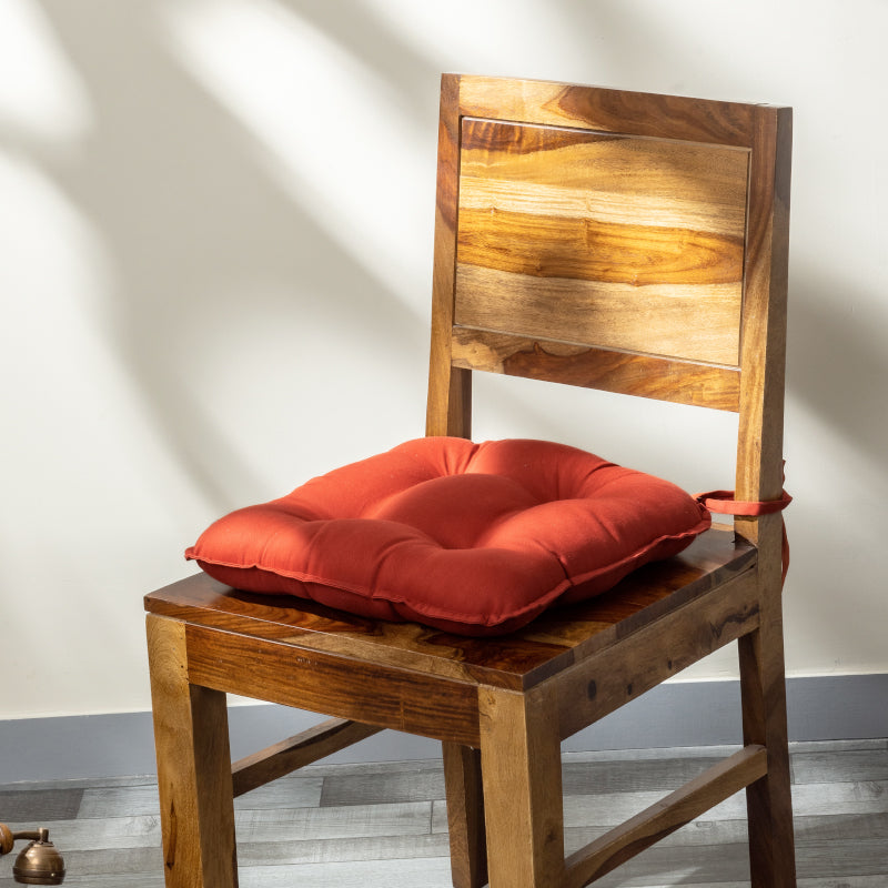 Sylvia Chair Pad (Terracotta Brown) - Set Of Two