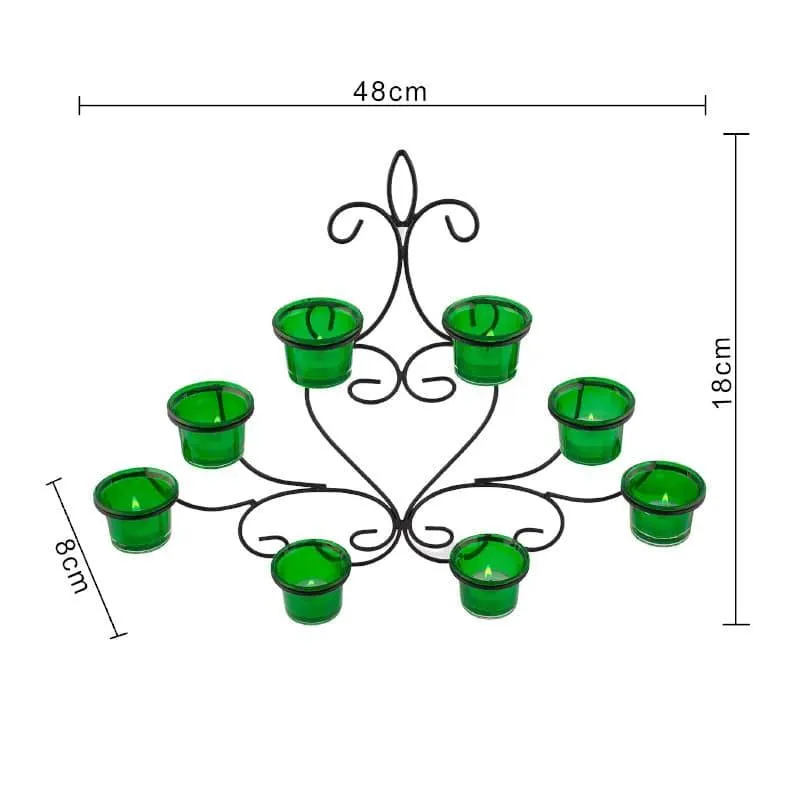 Floral Candle Holder - Green media 4