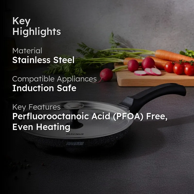 EvenHeat Non-Stick Paniyaram Pan With Lid media 2