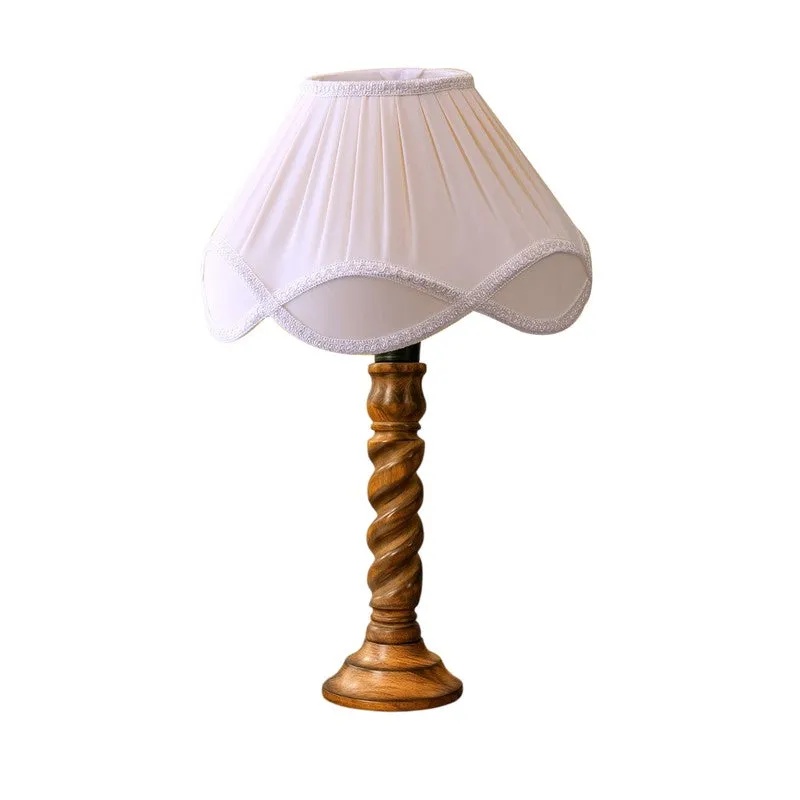 Elvane Myra Wooden Table Lamp - White media 5