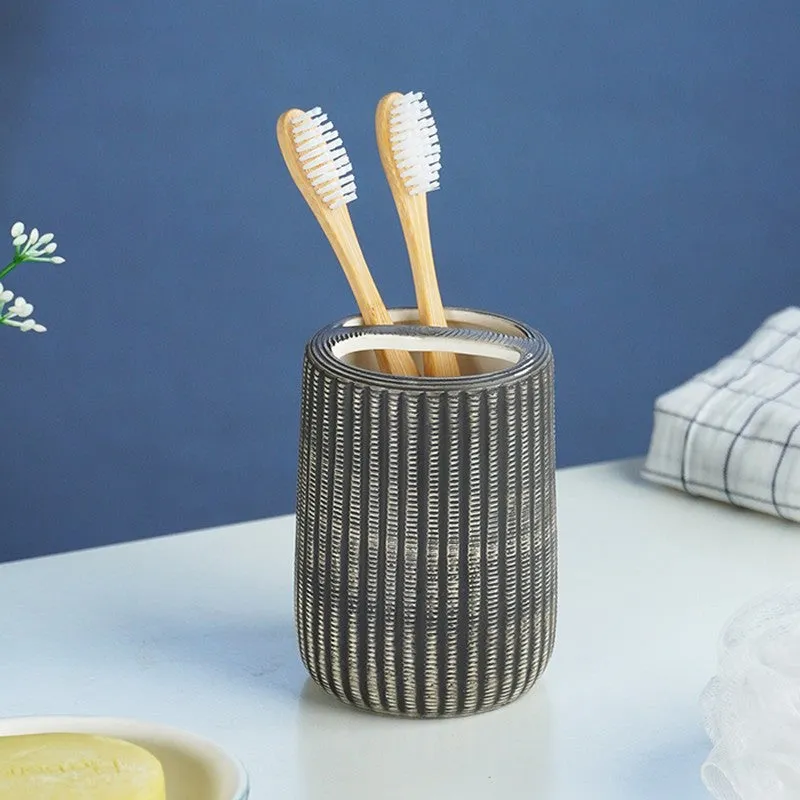 UrbanRinse Ceramic Bathroom Set - Four Piece Set media 5