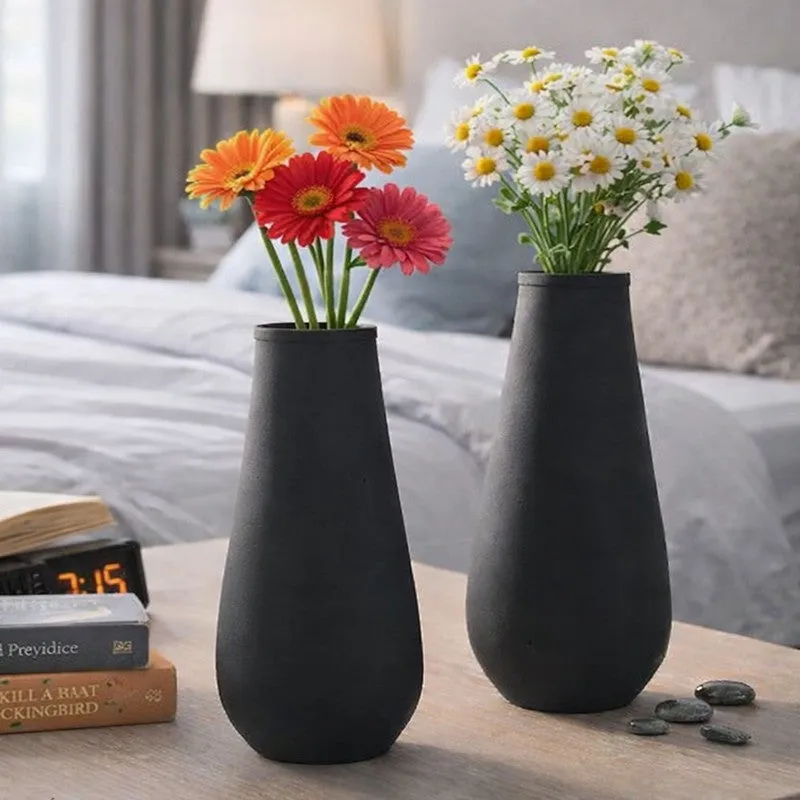 Celestial Curve Vase (Black) - Set of Two media 5