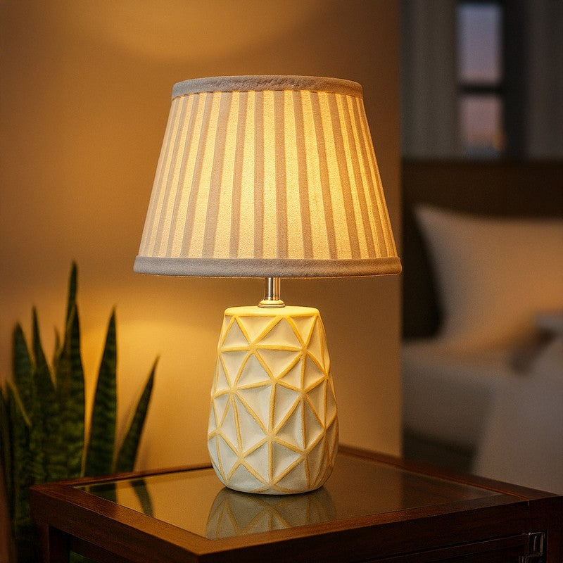 AuraForm Modern Ceramic Table Lamp - White