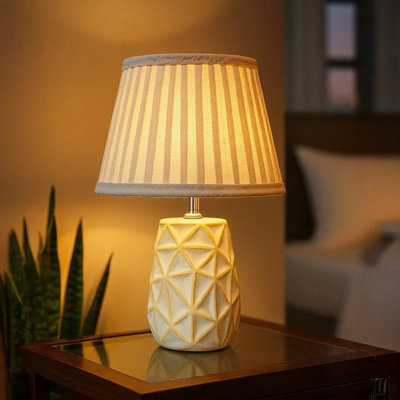 AuraForm Modern Ceramic Table Lamp - White media 1