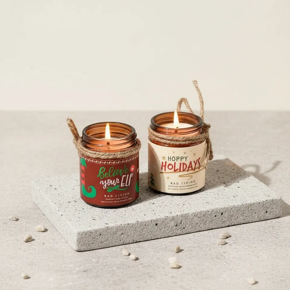 Merry Magic Scented Candle With Lid - Set Of Two media 1
