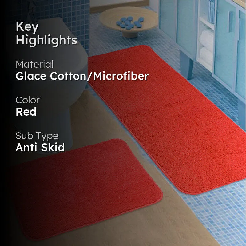 Saral Home Solid Anti-Skid Bathmat - Set Of Two media 2