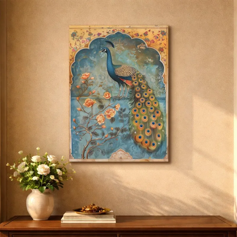 Celestial Peacock Canvas Wall Art & Paintings media 5