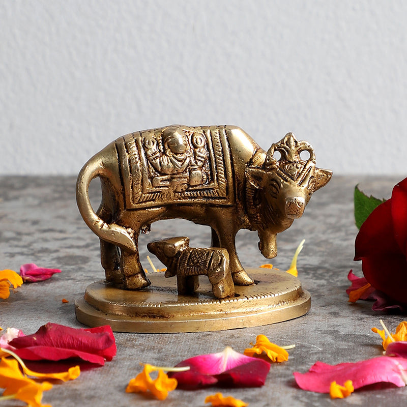 Divine Kamadhenu Brass Idol