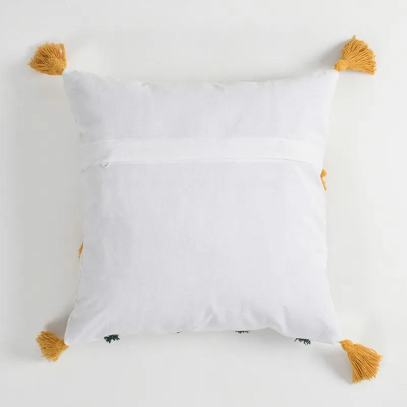 Sunflower Garden Tufted Cotton Cushion Cover - Set Of Two media 5