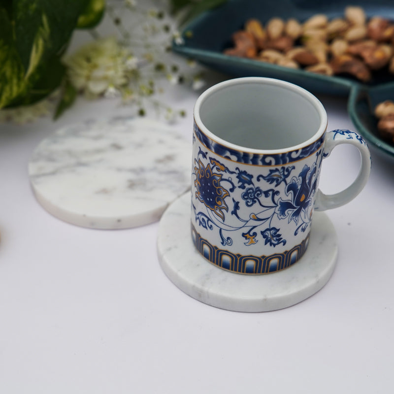 Bruna Round Marble Coaster - Set Of Two