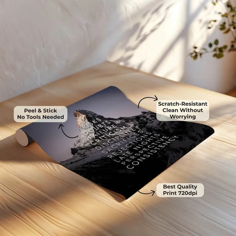 Mountain of Success Wall Poster - Black media 7