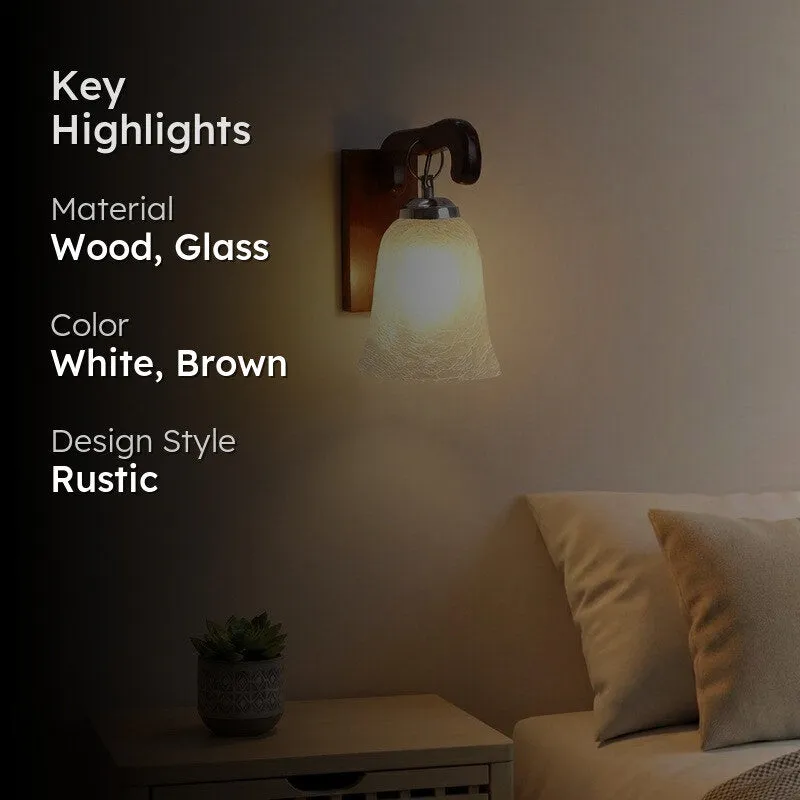 Crystal Bloom Curved Base Glass Wall Lamp media 2
