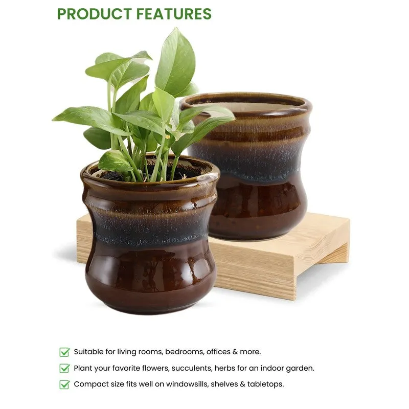VelourVista Pots Brown - Set Of Two media 6