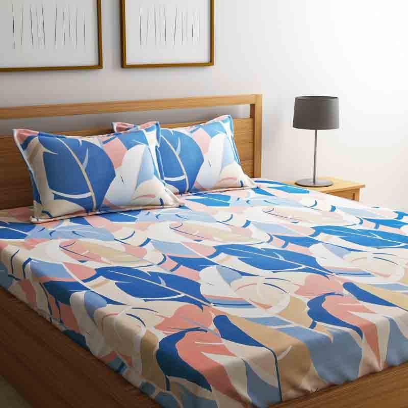 Blue Mist Cotton Bedsheet - 210 TC media 3