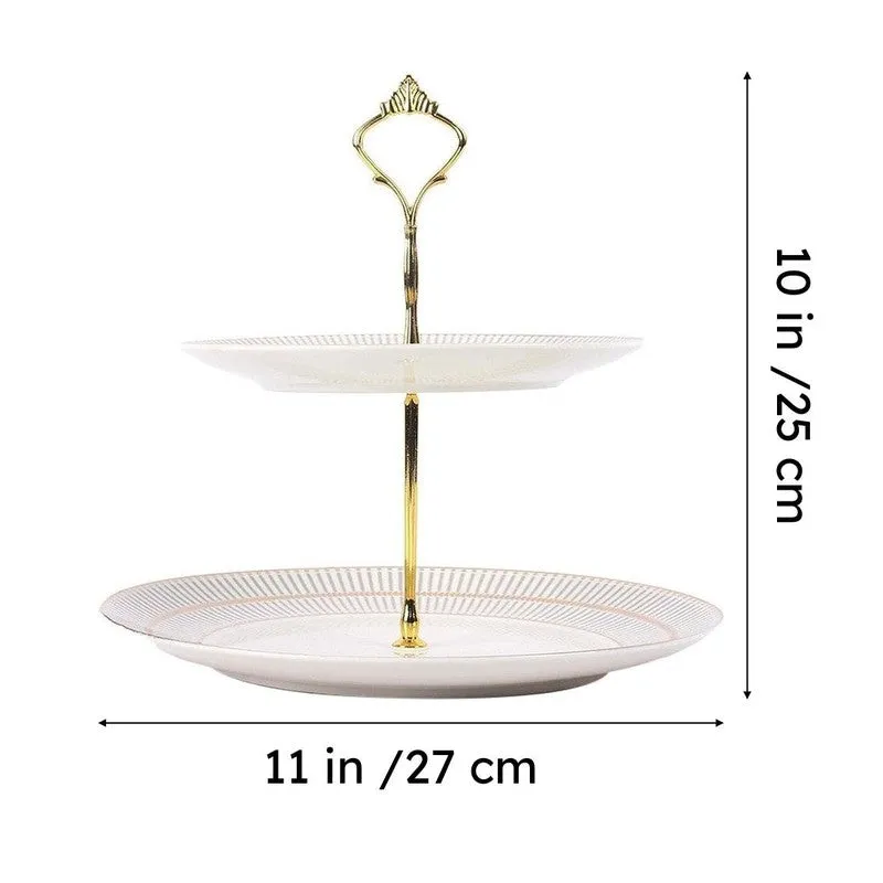 Heritage Charm Cake Stand - White,Grey media 8
