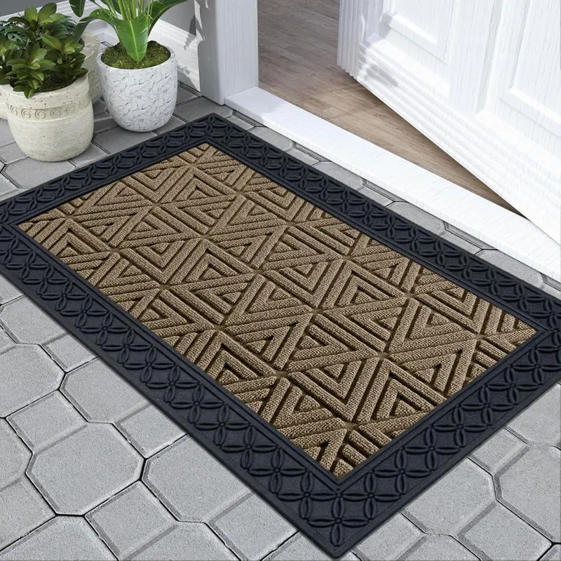 Coire Geo Coir Door Mats - Beige media 1