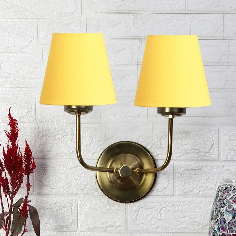 Lumoire Duo Cone Metal Wall Lamp - Gold,Yellow media 3