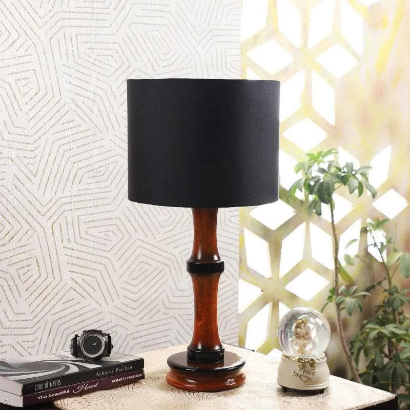 Blace Troton Fabric Table Lamp - Black,Brown media 3