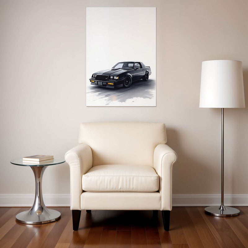 Midnight Racer I Wall Poster - Black