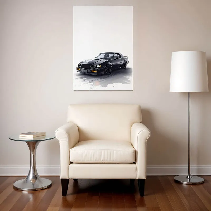 Midnight Racer I Wall Poster - Black media 1