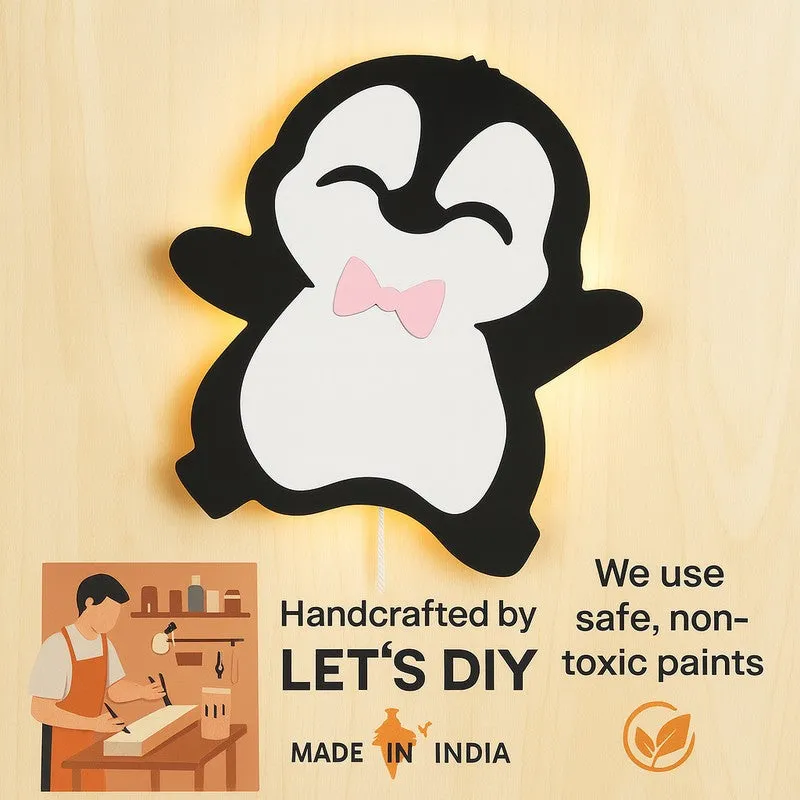 Snuggle Penguin Battery Operated MDF Wall Lamp media 7