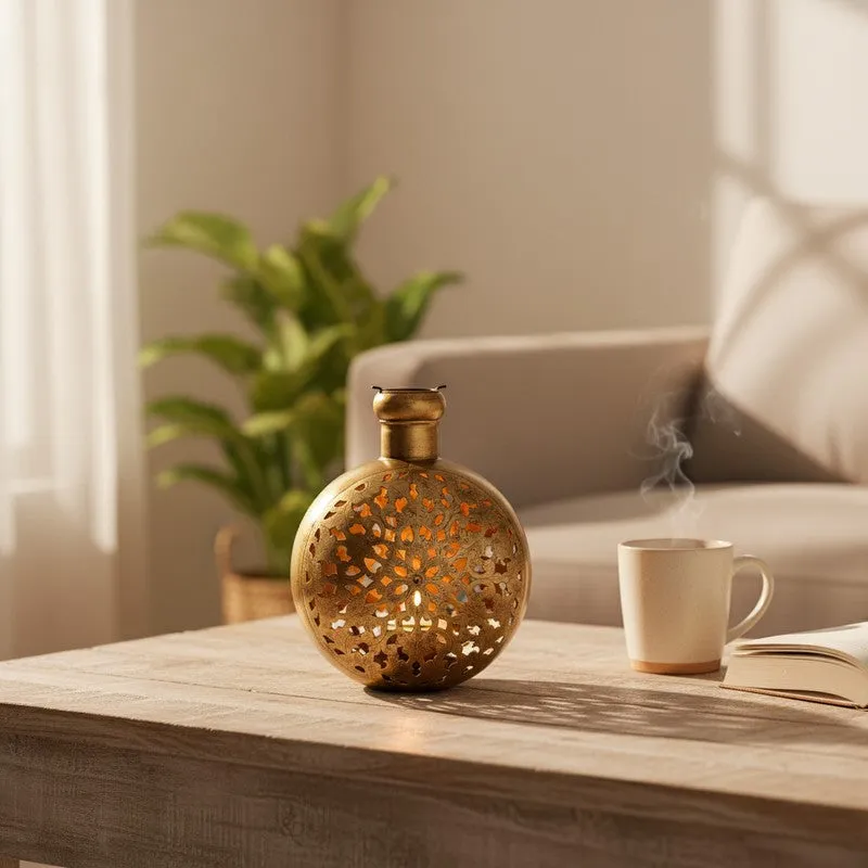 Golden Ember Tea Light Candle Holder media 1