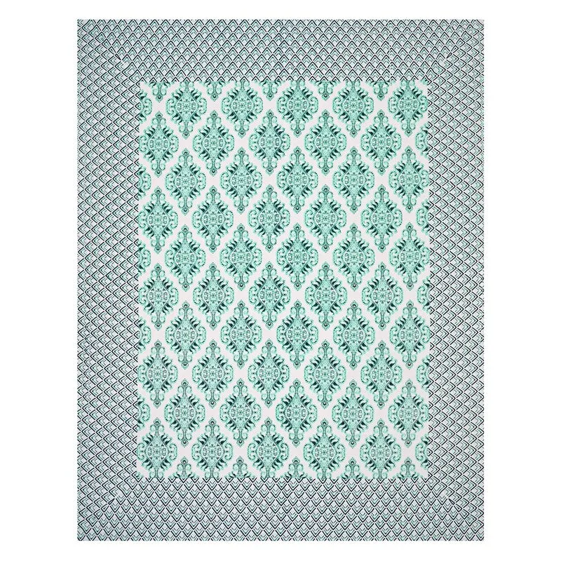 Bedlyn Ethnic Cotton Bedsheet (Blue) - 240 TC media 5