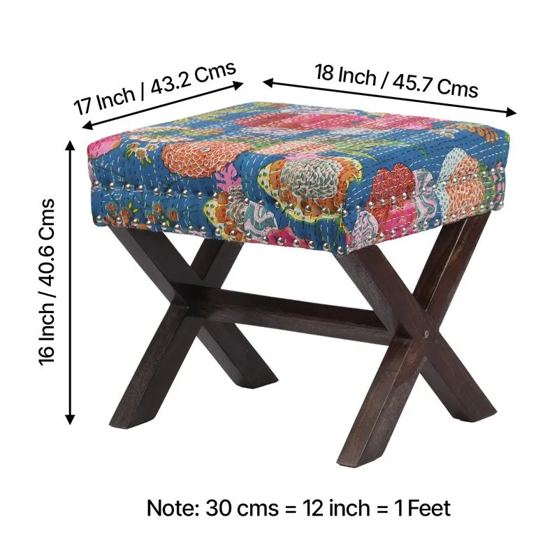 Javro Sheesham Wooden Stools (Multicolor) - Set Of Two media 10