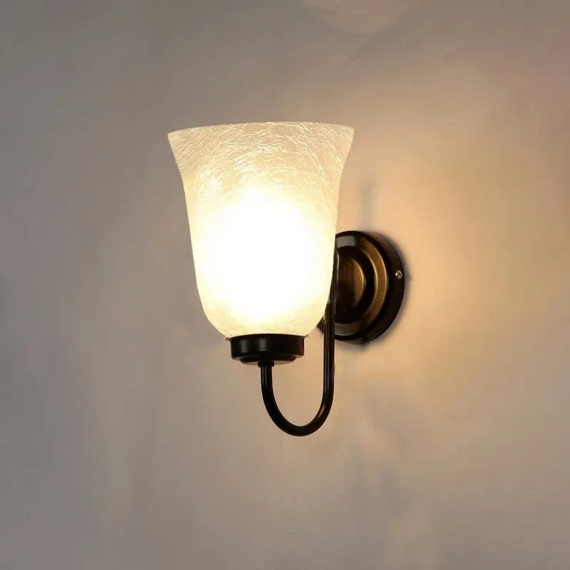 Crystal Bloom Black Hook Glass Wall Lamp media 6