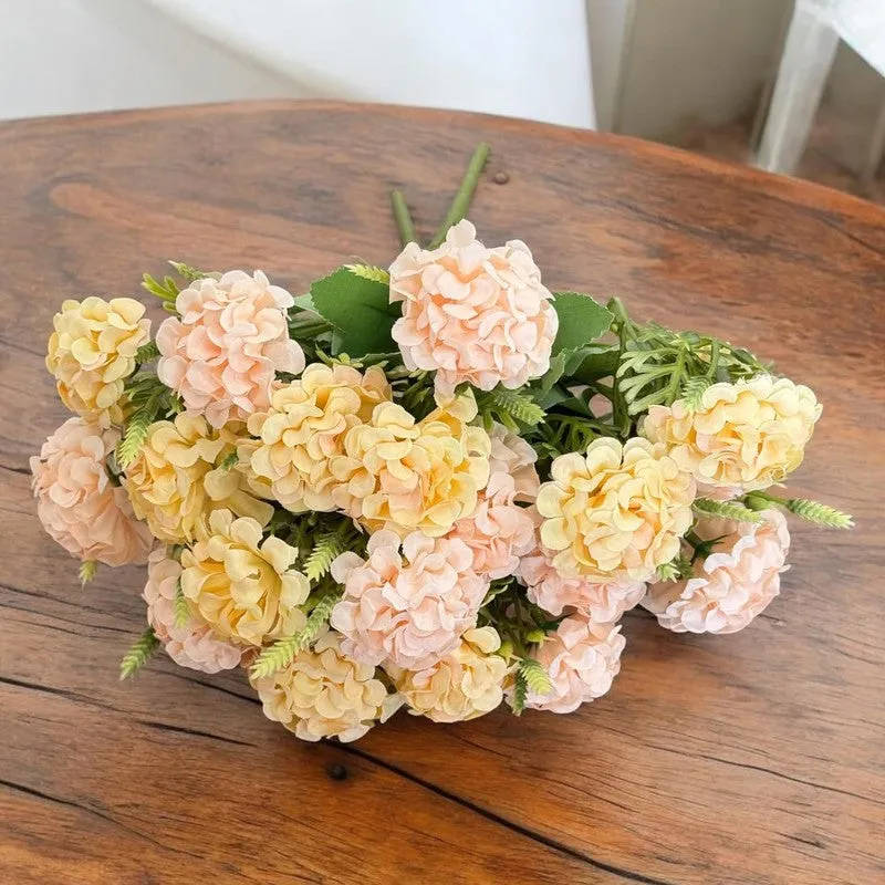 Bloom Hydrangea Artificial Flowers (Yellow) - Set Of Two media 4