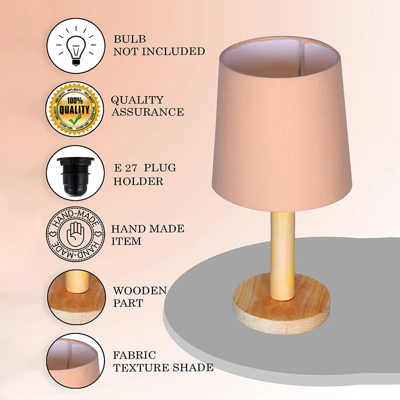 Serafine Fabric Table Lamp - Peach,Brown media 5