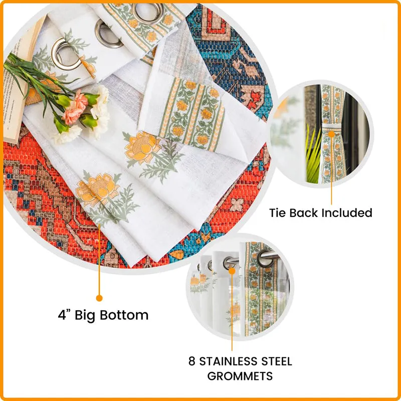 Urban Space Summer Curtain (Yellow) - Set Of Two media 5