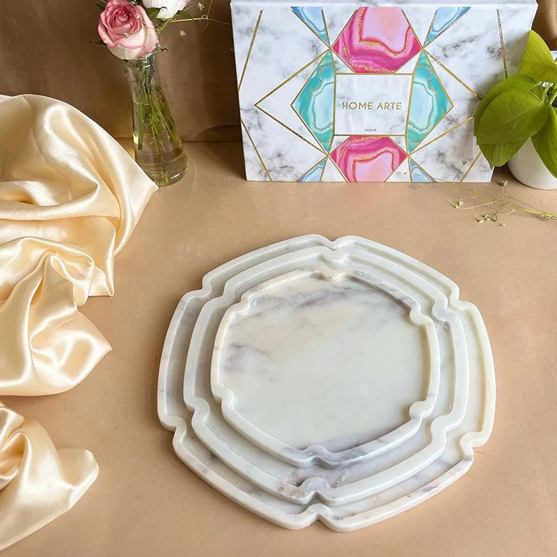 Sorella Hexagon Marble Platter - Set of Three media 3
