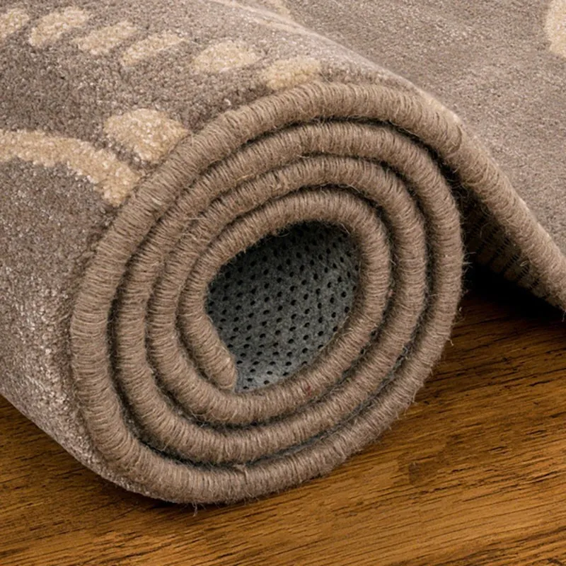 Seashell Hand Tufted Swirl Kids Wool & Nylon Carpet - Taupe media 7