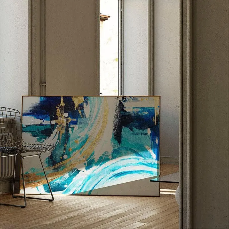 Reverence Canvas Wall Painting - Gold Frame media 3