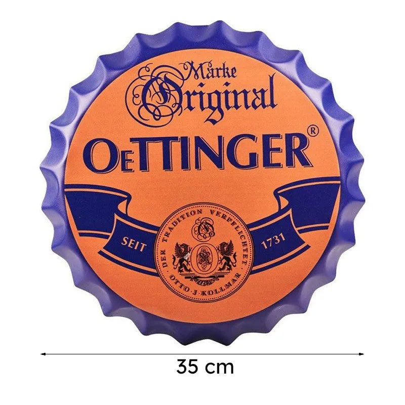 Original Oetinger Bottle Cap Metal Wall Accent media 8