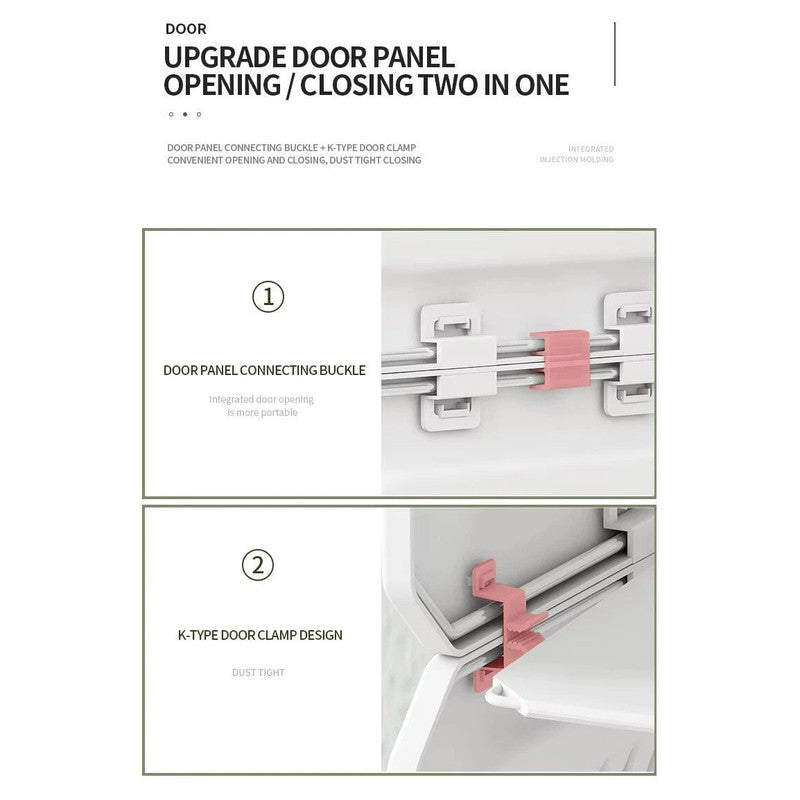 Footline White Plastic & Metal Shoe Racks media 5