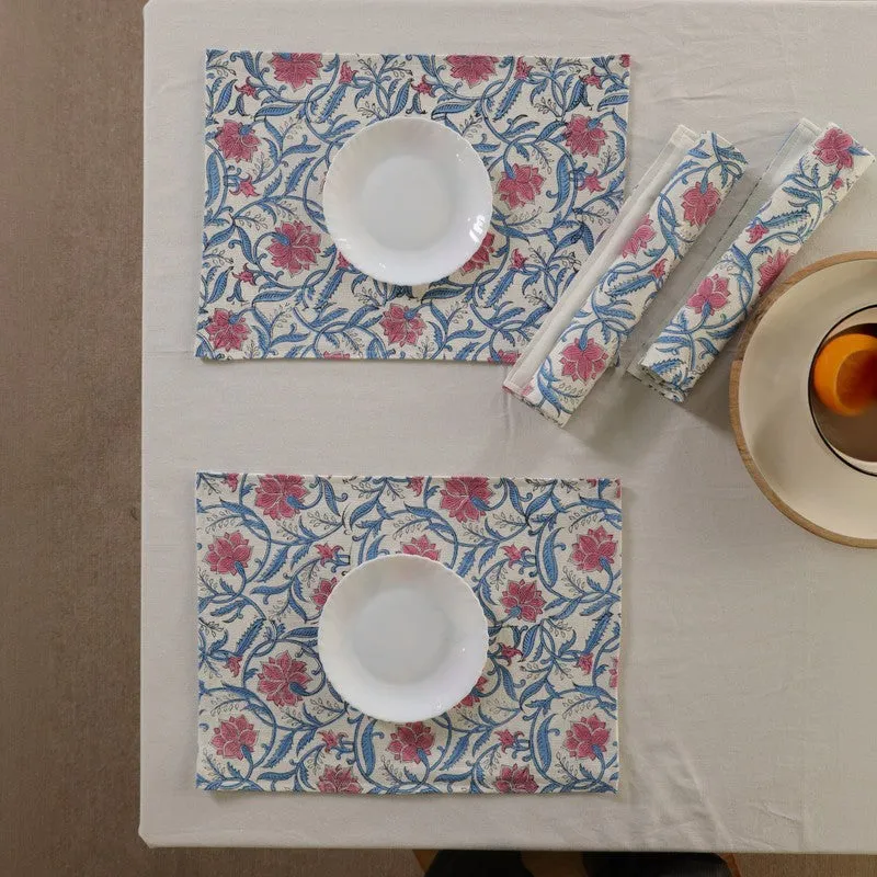 Petal Whisper Canvas Table Mats - Set Of Four media 4