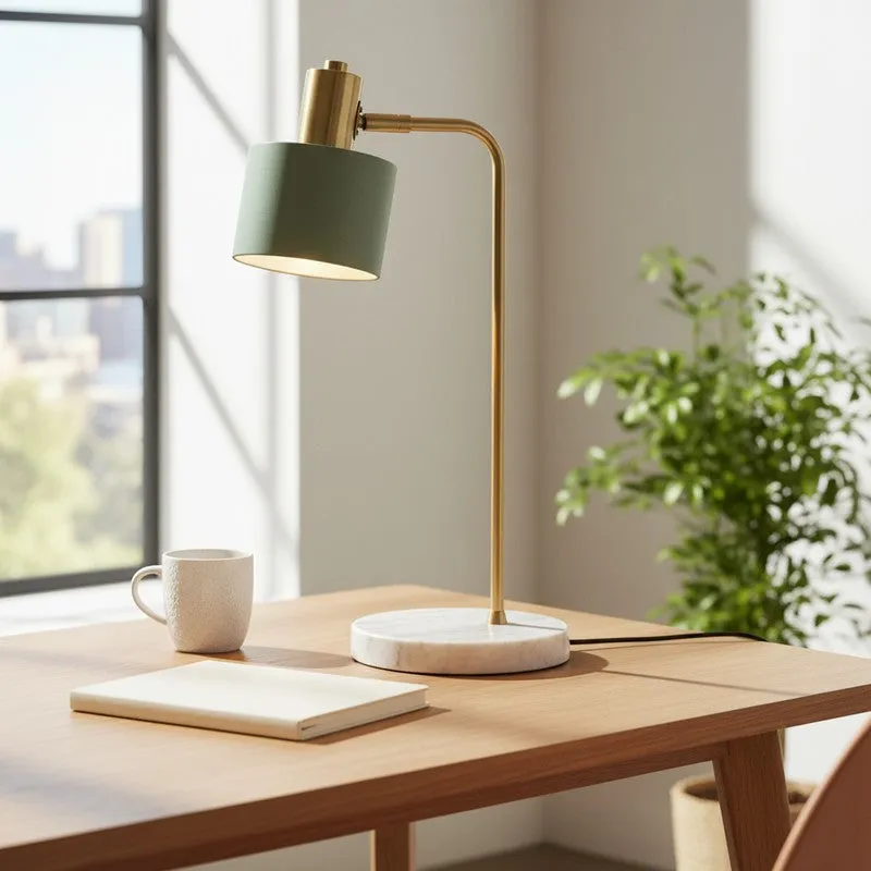 AarviDecor Alden Marble Table Lamp - Green media 3