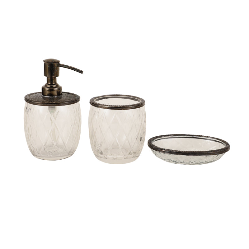 Viara Diamond Bathroom Set - Black media 3