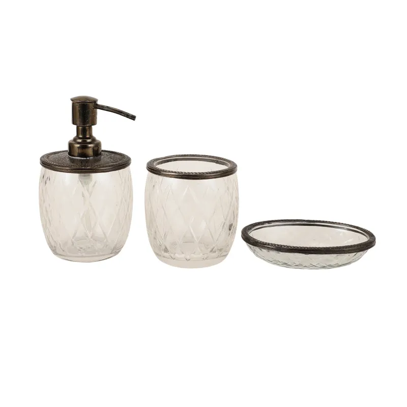 Viara Diamond Bathroom Set - Black media 3