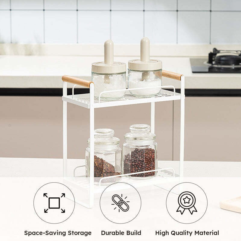 Adilla 2-Tier Carbon Steel Kitchen Rack media 6