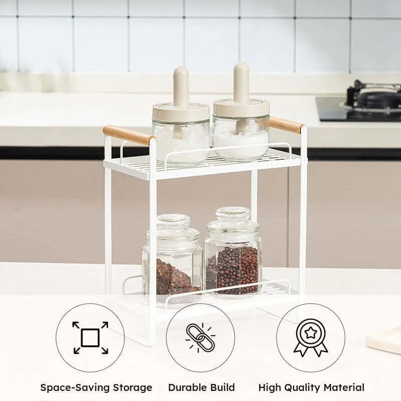 Adilla 2-Tier Carbon Steel Kitchen Rack media 6