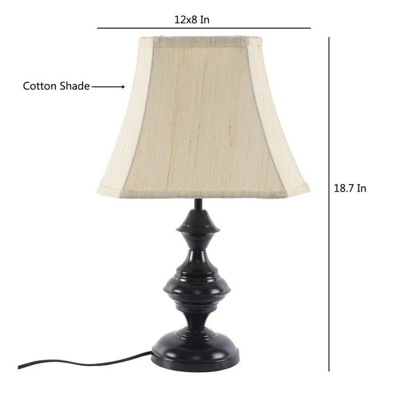 Emberonix Cotton Table Lamp With Iron Base - Beige media 8
