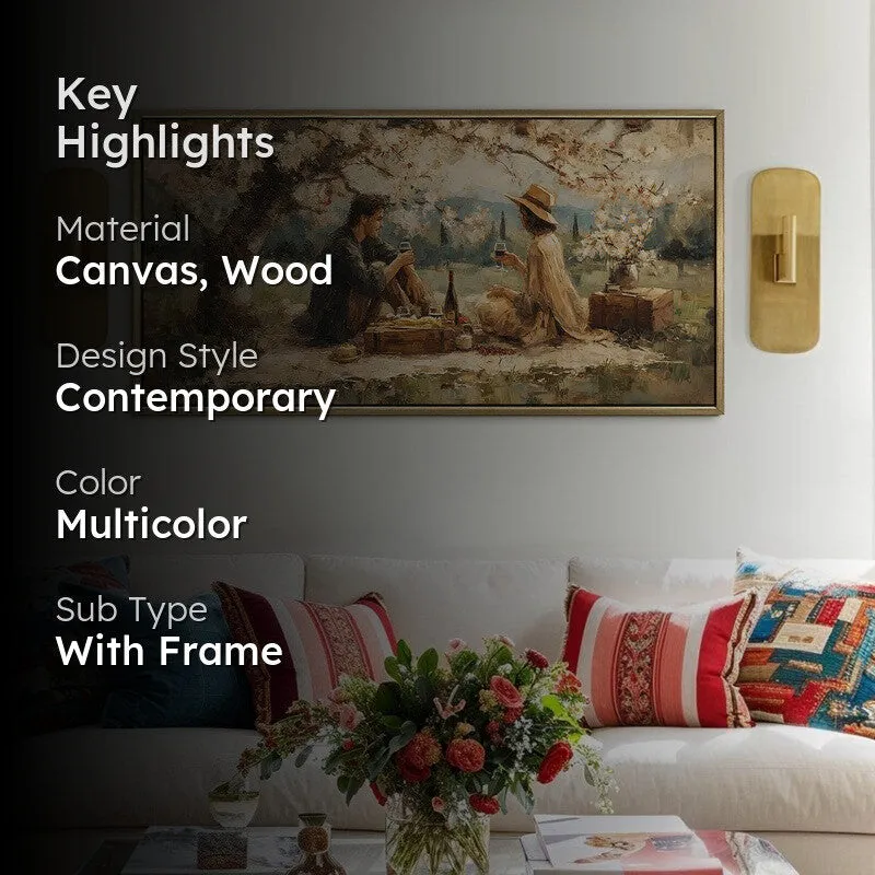 Petal Rain Canvas Wall Painting With Frame media 2